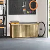 vidaXL Gartenlagerbox mit Speicher Natur 119 x 44 x 58,5 cm Produktbild-Vorschau 3