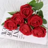 12 Stück Rot Künstliche Rosen, Künstliche Flanellblumen, Produktbild-Vorschau 4