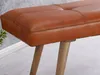 WOHNLING Sitzbank Ziegenleder / Massivholz Bank 117x51x38 Produktbild-Vorschau 5