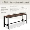 2 bancs Fairfield - Bois foncé industriel, rustique Voir les images du produit 6