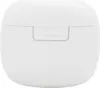 A white charging case for earbuds with the brand name embossed on it. Voir les images du produit