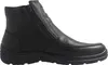 A black leather boot with a zipper closure is shown against a white background. Náhľad obrázku produktu