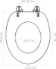 vidaXL Siège de toilette MDF Couvercle Design simple Noir Voir les images du produit 7