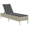 3-tlg. Sonnenliegen-Set mit Auflage Hellgrau Poly Rattan Produktbild-Vorschau 7