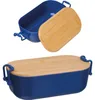 Brotdose / Lunchbox / mit Bambusdeckel und Bügelverschluss Produktbild-Vorschau 1