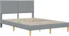 vidaXL Rama łóżka z zagłówkiem jasnoszara 140 x 190 cm Podgląd zdjęcia produktu 3