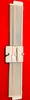 A knitting machine is shown against a red background. Produktbild-Vorschau