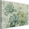 Leinwandbild Grüne Blumen Aquarell 90x60 Feeby Grün bild Produktbild-Vorschau 1