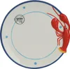 Teller Keramik 16x2cm mit Hummer Motiv Weiß Rot Blau Produktbild-Vorschau 1