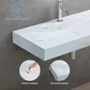 doporro Vasque à Poser 100cm avec Bonde Lavabo Suspendu Voir les images du produit 5