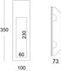 ISOLED Gips-Wand-Einbauleuchte, länglich, GU10, große Produktbild-Vorschau 2
