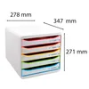 Exacompta Schubladenbox Big Box Plus 5 offene Schubladen Produktbild-Vorschau 3