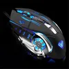 A gaming mouse with blue LED lighting against a black background. Produktbild-Vorschau