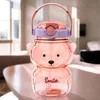 Wasserflasche mit griff rosa teddybär 1000 ml bd26 Produktbild-Vorschau 3