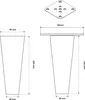 Technical drawings and dimensions of furniture legs. Produktbild-Vorschau
