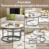 MODFU Runder Couchtisch,Satztische,2-in-1 Produktbild-Vorschau 4