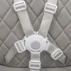 A close-up view of a baby high chair's safety harness system. Náhľad obrázku produktu