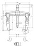 Gedore universele tang met 2 armen, 130x100 mm, model Productafbeelding-voorbeeld 6