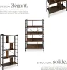 Étagère Charleston 75,5x30x155cm - Bois foncé industriel, Voir les images du produit 4