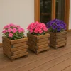 HolzGarden 3 Stück Set Pflanzkübel Holz Rechteckig 25x30x25 Produktbild-Vorschau 7