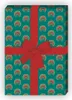 Feines Geschenkpapier mit Paisley Hörnchen, grün orange - Produktbild-Vorschau 1