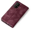 A burgundy flip cover for a smartphone is shown against a white background. Produktbild-Vorschau
