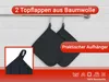 2er Set Topflappen aus Baumwolle, 24x24 cm, schwarz Produktbild-Vorschau 3