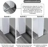 Zugluftstopper für Türen weiß 3er-Set,Türbodendichtung 95cm Produktbild-Vorschau 5