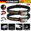 2X LED Stirnlampe USB-C Wiederaufladbar Rotlicht Kopflampe Produktbild-Vorschau 1