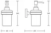 Aqualine SAMBA Seifenspender 150ml, Milchglas, Chrom Produktbild-Vorschau 2