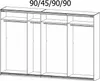 Schwebetürenschrank - Alpinweiß - 315 x 210 cm - mit Produktbild-Vorschau 3