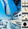 A sailboat sailing on the ocean with a clear blue sky. Produktbild-Vorschau