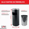 Grafner 2in1 Edelstahl Standaschenbecher mit Mülleimer, 30 Produktbild-Vorschau 7