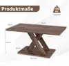 COSTWAY Couchtisch, Wohnzimmertisch mit Holzoptik & Breiten Produktbild-Vorschau 3