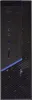 A close-up front view of a black computer tower with a blue accent stripe. Podgląd zdjęcia produktu