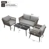 A diagram showing a garden lounge set with dimensions and weight information. Podgląd zdjęcia produktu