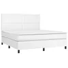 vidaXL Boxspringbett mit Matratze Weiß 160x200 cm Produktbild-Vorschau 4