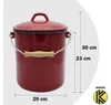 KARL KRÜGER Mülleimer m.D. Emaille 5l rot 112194 Podgląd zdjęcia produktu 2