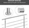 Lospitch Treppengeländer 150cm 5 Querstreben Edelstahl Produktbild-Vorschau 6