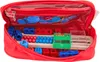A red pouch filled with educational math manipulatives. Podgląd zdjęcia produktu