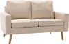 vidaXL 2-tlg. Sofagarnitur Stoff Creme Produktbild-Vorschau 1