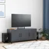 vidaXL TV-Schrank Anthrazit 100,5x39x43,5 cm Stahl Produktbild-Vorschau 3