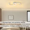 A modern bedroom with a stylish ceiling lamp. Produktbild-Vorschau