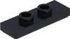 A black LEGO brick with two cylindrical connectors on top, isolated on a white background. Podgląd zdjęcia produktu