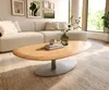 DELIFE Couchtisch Edge Oval 140x75 cm Eiche Natur Runde Produktbild-Vorschau 2