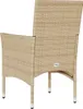 vidaXL Gartenstühle mit Kissen 2 Stk. Beige Poly Rattan Produktbild-Vorschau 8