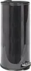 A black stainless steel trash can with a foot pedal. Produktbild-Vorschau
