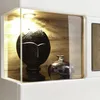 Fernsehwand weiß modern FARO-36 mit Absetzunge in Eiche Produktbild-Vorschau 8