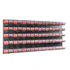 A wall-mounted storage system with multiple red and gray bins. Voir les images du produit