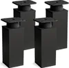 Four black furniture legs are arranged in a grid on a white background. Produktbild-Vorschau